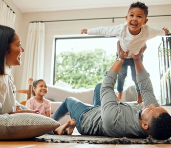 Family enjoying their home